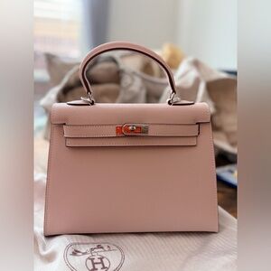 H Kelly 25 rose Sakura mauve pale sylvestre Epsom sellier PHW pink